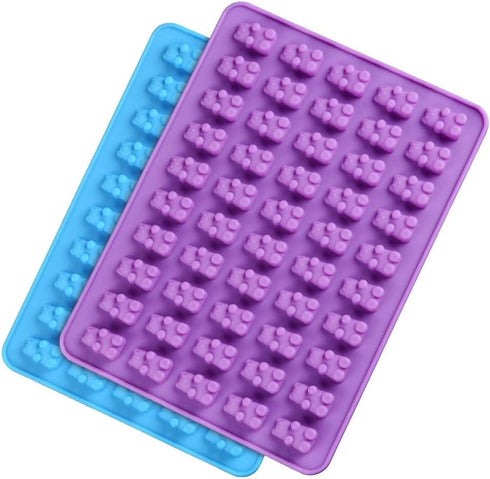 Gummy Molds Bear Candy Silicone - Mini Size Chocolate Gummy Molds with 2 Droppers Nonstick Food Grade Silicone Pack of 4...