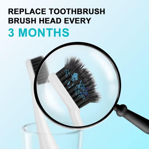 Replacement Toothbrush Heads for Burst Electric Toothbrush Adults with Dust Cover Caps, Soft Charcoal Bristles for Deep Cleaning, Plaque Removal a...