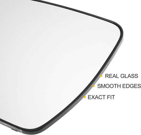 X AUTOHAUX Car Rearview Left Driver Side Mirror Glass Replacement W/Backing Plate Heated White Glass for Nissan MURANO 2015-2018 for Nissan PATHFI...