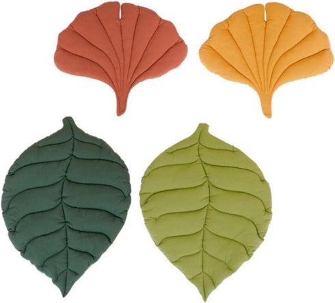 MOJUN Leaf Shaped Pet Mat for Dog Cat, Double Sided Design Cat Puppy Bed Cushion, Super Soft Cotton Portable Camping Sleeping Mat for Cats and Sma...