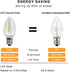 C7 E12 LED Night Light Bulbs, C7 Replacement LED Light Bulbs, Window Candles & Salt Lamp Bulbs, E12 Chandelier Base, 0.6W Equivalent to 7W, Warm W...