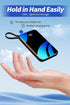 Portable iPhone Charger with Built in Cable,22.5W PD USB-C Fast Charging power bank 10000mAh,Mini Battery,light and Small External Battery Pack fo...