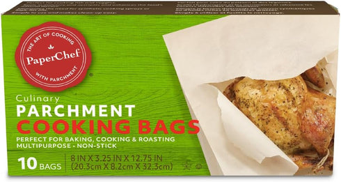 Parchment Bags - Multipurpose, Non-Stick Paper - Perfect for Roasting and Steaming - 10 count...