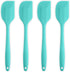 Silicone Spatula 4-piece Set, Heat-Resistant Non-stick Rubber Spatulas with Stainless Steel Core, Light Blue...