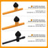Drill Chuck Key Wrench, 6 Sizes Drill Press Chuck Key Replacement Drill Clamping Wrench Chuck Press Wrench Key for Electric Drill Clamping Tool of...