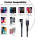 iPhone Charger Lightning Cord 3Pack 1FT 3FT 6FT Right Angle MFi Certified Cable Braided USB Charging Wire High Speed Black......