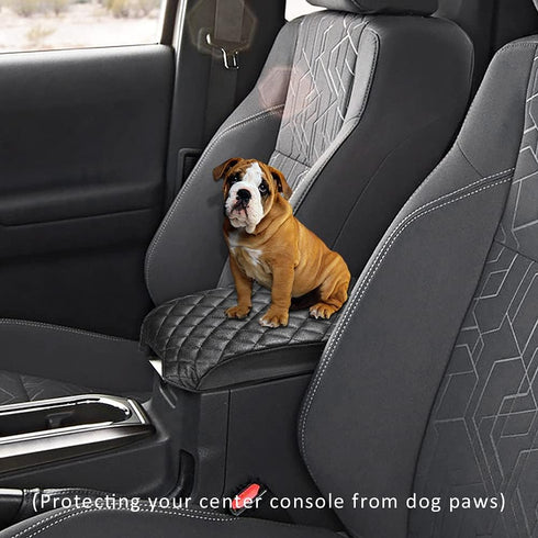 INTGET Center Console Cover for 2020 2021 2022 2023 Toyota Tacoma Accessories 2019 2018 2017 2016 Leather Middle Armrest Cover Seat Protector Elbo...