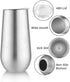 Sivaphe 2Pack Stemless Champagne Flutes Set with Lid Stainless Steel Insulated Vacuum Tumbler Cocktail Cups Reusable Wedding Toasting Method 6 Oun...