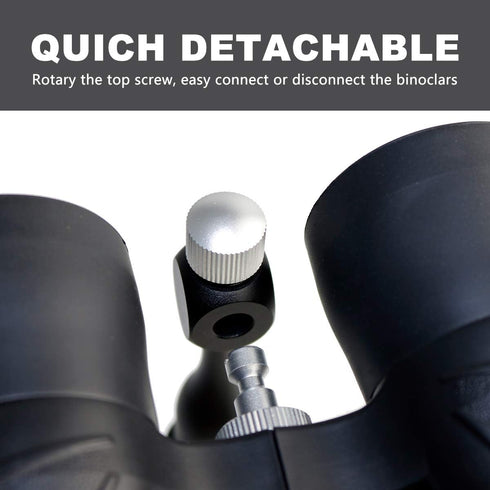 Binocular Tripod Adapter Quick Release 1/4-20Inch Threading Detachable Mount for 8x32 8x36 8x40 8x42 10x50 12x60 15x60 15x70 20x80 25x70 Binocular...