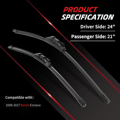 OTUAYAUTO Premium Windshield Wiper Blades - Replacement for Buick Enclave 2012-2017 - Precision Fit, All-Weather Performance, Pinch Tab Front Wind...