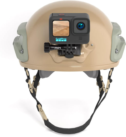 HSU Aluminum NVG Helmet Mount with Aluminum Thumbscrew Compatible with GoPro Hero 12/11/ 10 Black, Hero 9/8/7/6/5/4, Tactical Helmet for DJI Osmo ...
