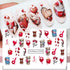 Valentine's Day Nail Stickers DIY Water Transfer Nail Stickers Heart Love Cute Bear Self Adhesive Water Transfer Nail Decals Sexy Lips Love Letter...
