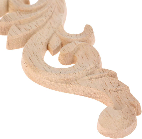 MUXSAM Wood Carved Appliques Onlays, 1-Pair Unpainted Small Wooden Carvings Decals Corner Decorative Plaques for Mirrors Walls Doors Bed Fireplace...
