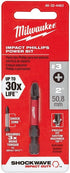 MILWAUKEE ELECTRIC TOOL 48-32-4463 Shockwave 2" Power Bit Phillips #3...
