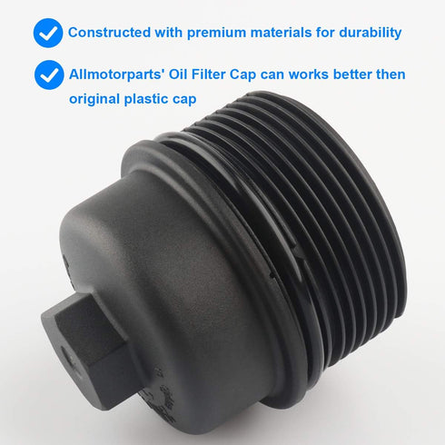 Oil Filter Cap, Replace 917-050, 68079747AC Compatible with - 2011-2013 200, 300, Town & Country, Avenger, Challenger, Charger, Durango, Journey, ...