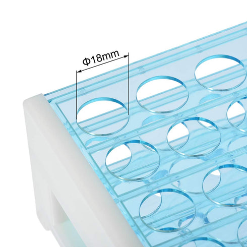 uxcell Detachable Polypropylene Test Tube Holder Rack 40 Hole for 15-18mm Tubes Light Blue...