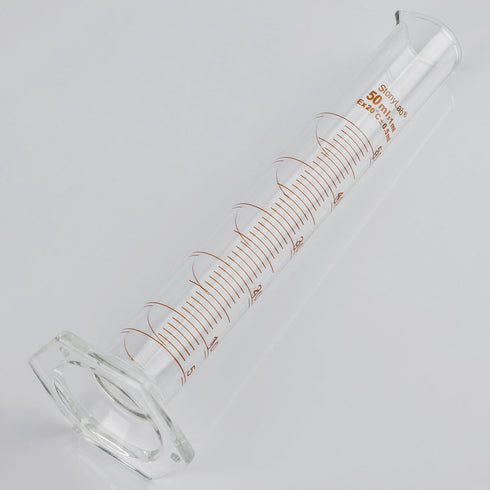 stonylab Graduated Cylinder, 2-Pack B Grade Borosilicate Glass Cylinder with Stable Hexagonal Base, 50 ml...