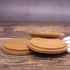 Pack of 4 Bamboo Cup Cover Wooden Coffee Mug, Wooden Tea Glass Drink Cup Lid Set...