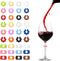 Wine Glass Charms 36PCS Reusable Silicone Wine Glass Drink Markers Glass Identifiers For Glass and Cups at Parties Anniversary, Christmas,Carnival...
