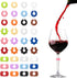 Wine Glass Charms 36PCS Reusable Silicone Wine Glass Drink Markers Glass Identifiers For Glass and Cups at Parties Anniversary, Christmas,Carnival...