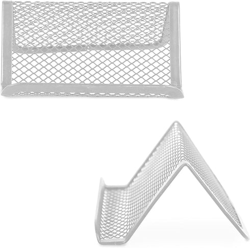 Rocutus 8pcs Business Card Holder Metal Business Card Holder Desk Business Card Holder Card Organizer Black Mesh Business Card Display Business Ca...