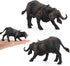 3 Pcs African Safari Bull Action Figure Toy, Realistic Buffalo Figurines Collection Playset Preschool Science Educational Learn Cognitive Props?...
