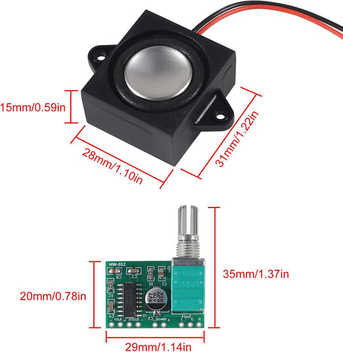 3pcs 3 Watt 8 Ohm Single Cavity Mini Speaker Full-Range Cavity Mobile Portable Advertising Machine Speaker (with Separating Interface)...