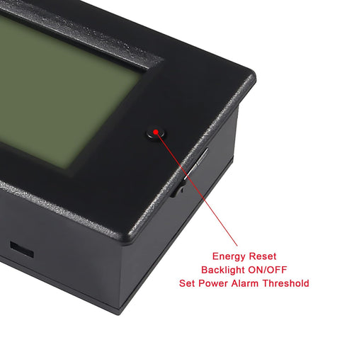 DC Current Voltage Meter Digital Current Voltage Power Energy Meter LCD Display DC 6.5-100V 0-20A (with Built-in Shunt)...