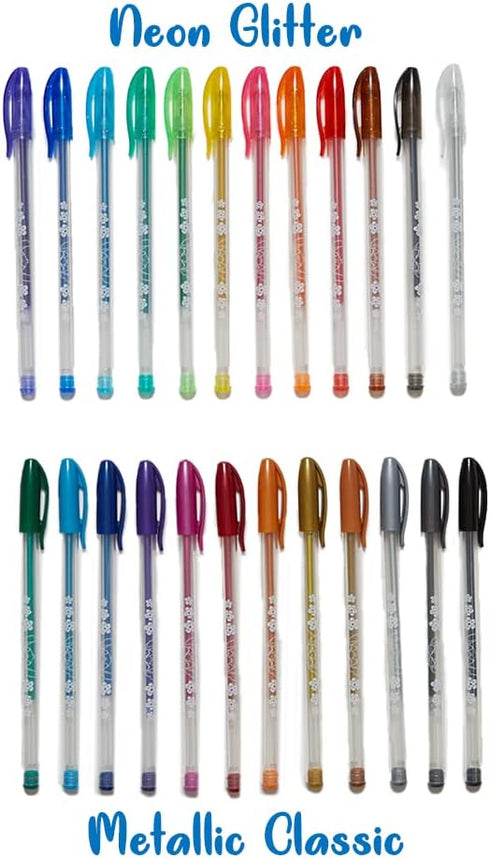 Disney Lilo and Stitch Gel Pen Set for Kids, 24 Pack with Glitter Gel Pens, Cute Pens for Girls and Boy...