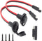 SAE Connector 12AWG 1FT 2-Pack SAE Cable to SAE Power Socket Sidewall Port Waterproof SAE Battery Connector for Motorcycle, Boat, Solar Panel (1FT...