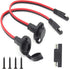 SAE Connector 12AWG 1FT 2-Pack SAE Cable to SAE Power Socket Sidewall Port Waterproof SAE Battery Connector for Motorcycle, Boat, Solar Panel (1FT...