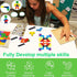 2 Pack Wooden Puzzle Blocks Geometric Tangram + Russian Blocks Puzzle for Kids & Adults, Intelligence Brain Teasers Toy Wooden Puzzle for All Ages...
