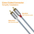 3.5mm to RCA Audio Cable 4ft 2 Male RCA Aux Cord Adapter Headphone Jack Y Splitter for Speaker Stereo Car Subwoofer TV MP3 Laptop Amplifier with N...