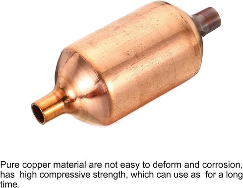 PATIKIL 3P Air Conditioner Filter Drier, Pure Copper Liquid Line Replacement for AC Heat Pump Refrigerator, Copper Tone...