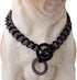 Durable Walking Dog Training Collar, Strong Stainless Steel Chain for Small Middle Dogs Black Color?15mm,18“?...