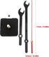 Wall Clock Mechanism Replacement: Creative Wrench Shpaed Clock Hands and Motor Kit - Clock Parts Battery Operated Kit DIY Clock Making Kit (Black)...