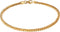 PORI JEWELERS Sterling Silver Italian 2.5mm Solid Franco Square Box Link Anklet - Available in Silver and Yellow...