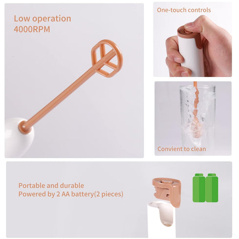 Handheld Electric Baby Formula Mixer,Handheld Drink Mixer (White)...