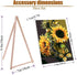 VIGEGU Paint by Numbers Kit for Adults Beginner with Framed Canvas - with Wooden Easel, Sunflower Butterfly DIY Oil Painting, with Acrylic Paints ...