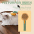 Dog & Cat Brush, Cute Pumpkin Self Cleaning Cat Brush for Shedding and Deshedding, Deep Cleaning Pet Brushes Pumpkin for Dogs Cats Puppy Rabbits B...