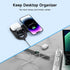 Wireless Charger 3 in 1, RELAXYO Travel Fast Wireless Charging Station for Apple, Compatible with iPhone 15 14 13 12 11 Pro/Max/XR, for iWatch 9/8...
