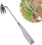Amposei Stainless Steel Multifunctional Weeder, Hand Weeder Tool Stand Up Weed Puller Tool with Long Handle, V-Shaped Light Duty Hand Weeder for L...