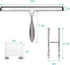 Shower Squeegee for Glass Doors,10-Inch Shower Glass Squeegee, Sliver Shower Squeegee for Shower Doors,Mirror,Windows, with Shower Door Hook and A...
