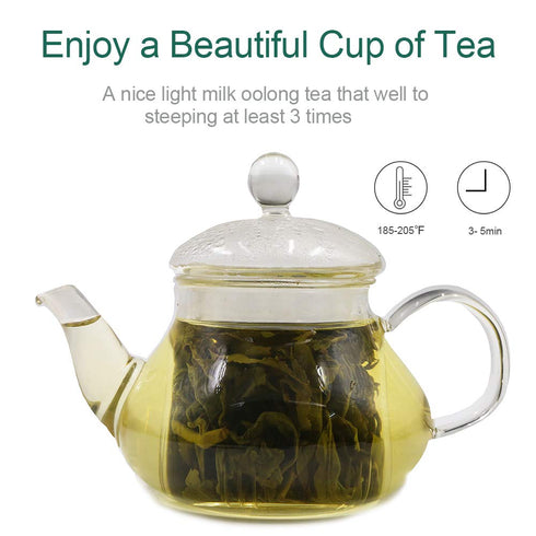 FullChea Milk Oolong Tea - Loose Leaf - Taiwan High Mountain Jin Xuan - Naturally Milky & Silky - 4oz / 113g...