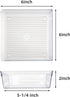 Backerysupply Clear Plastic Drawer Organizer Tray for Vanity Cabinet (6"×6"×2"?Set of 8),Storage Tray for Makeup, Kitchen Utensils, Jewelries, and...