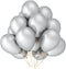 PMLAND 100 Pieces Silver Latex Balloons 12 Inches for Party Birthday Wedding Engagement Anniversary Holiday Festival Event Family Party Decoration...