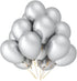 PMLAND 100 Pieces Silver Latex Balloons 12 Inches for Party Birthday Wedding Engagement Anniversary Holiday Festival Event Family Party Decoration...