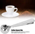 2 in 1 Coffee Tea Spoon Stainless Steel Measuring Spoon with Bag Sealing Clip Multifunction Coffee Scoop for Kitchen Cafe...