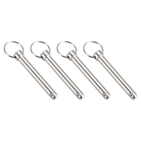 Quick Release Pins (10mmx70mm) 4Pcs, Carbon Steel Pull Pin - for Shipbuilding, Ship Outfitting, Boat Top...