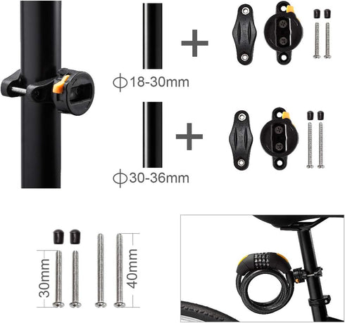 Via Velo Bike Lock Combination Cable Lock Combinationa Lock with 4-Feet Bike Cable Basic Self Coiling Resettable Combination with Complimentary Mo...